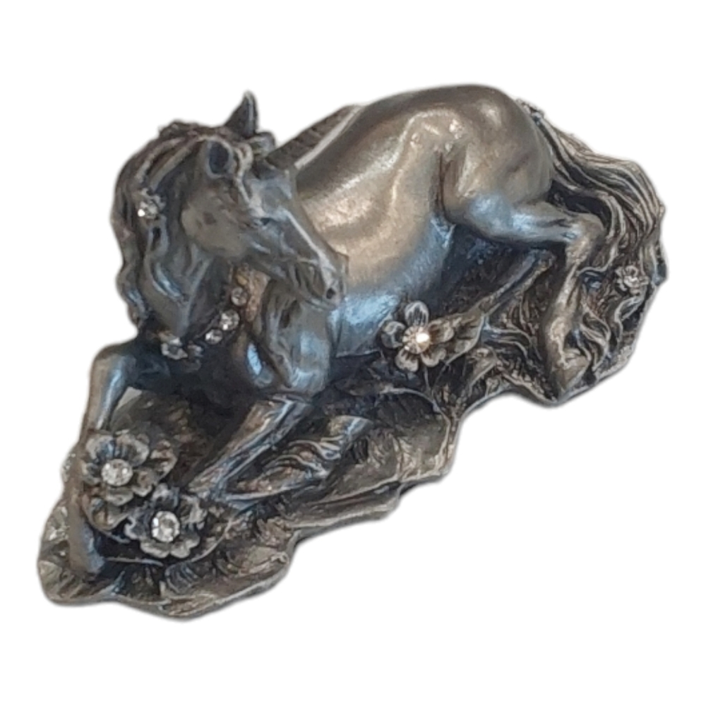 Pewter Unicorn Lying Down